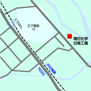 日南工場の地図